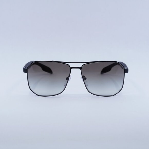 Prada Sport PS51VS 1BO5O0 Sunglasses Matte Black Square Frame, Grey Lenses - Picture 2 of 8